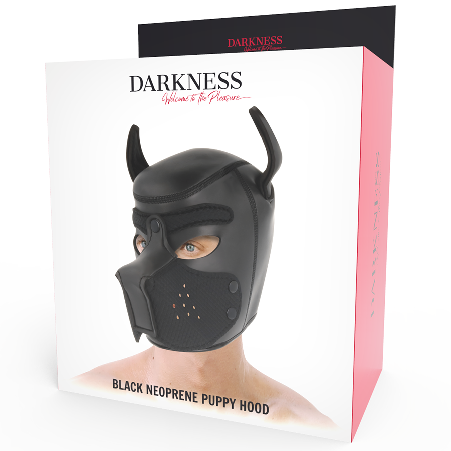 DARKNESS - MASCHERA IN NEOPRENE PER CANI CON MUSO RIMOVIBILE L