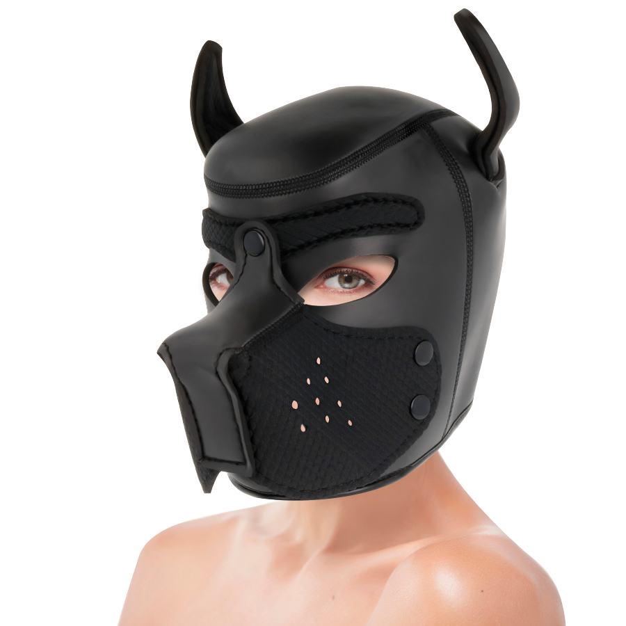 DARKNESS - MASCHERA IN NEOPRENE PER CANI CON MUSO RIMOVIBILE L