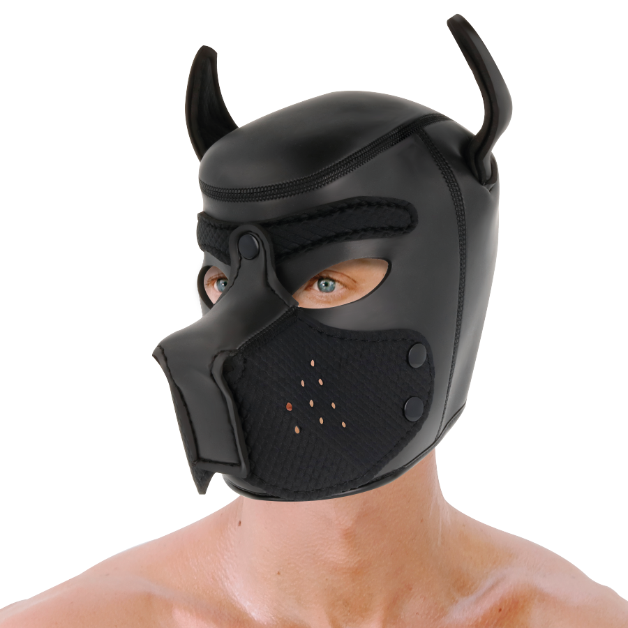 DARKNESS - MASCHERA IN NEOPRENE PER CANI CON MUSO RIMOVIBILE L