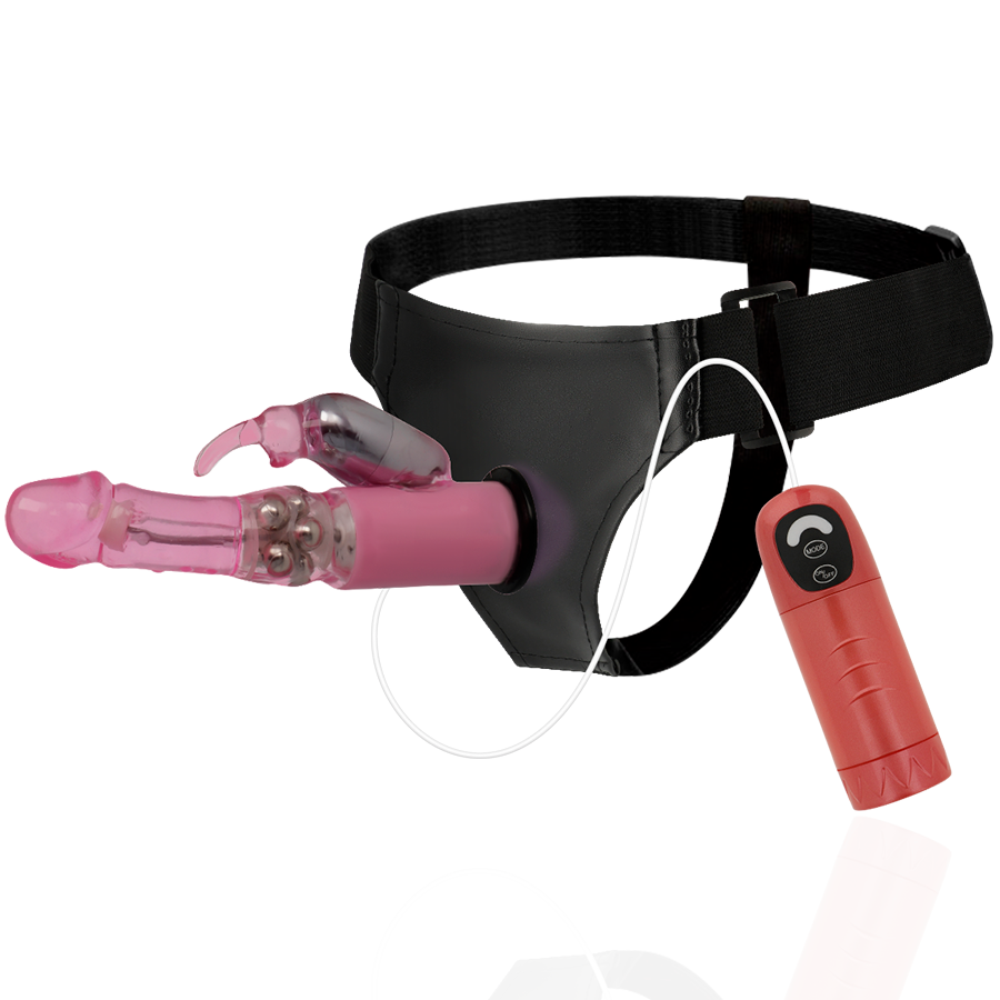 Daniel Imbracatura vibrante rotante con cinturino – 18 cm x 3,5 cm – Harness Attraction