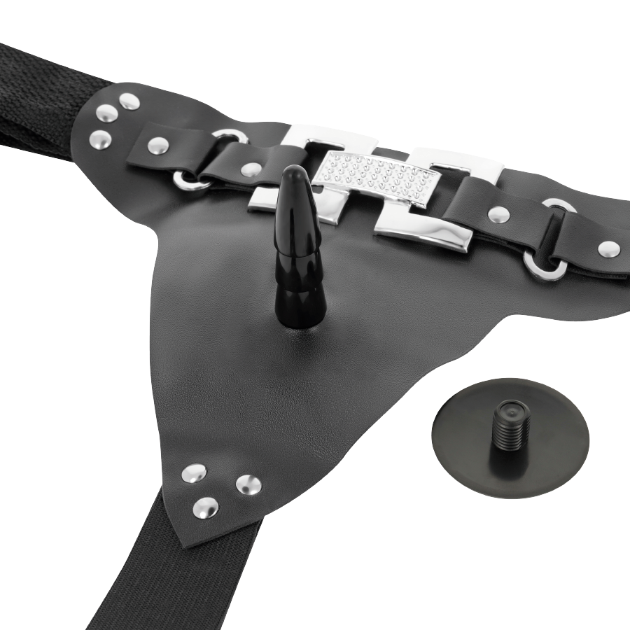 Imbracatura vibrante realistica con cinturino | 16,5 cm x 3,7 cm | Harness Attraction Emmett