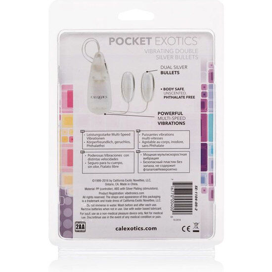 CALEXOTICS - PROIETTILI VIBRANTI SILVER DUO