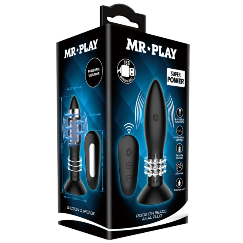 MR PLAY - SPINA CON PALLINE ROTANTI NERE TELECOMANDO