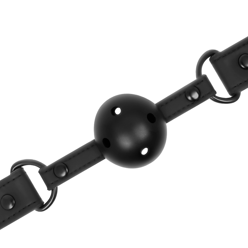 Bavaglio a sfera traspirante vegano, sfera da 4,5 cm, cinturino da 61,5 cm – FETISH SUBMISSIVE