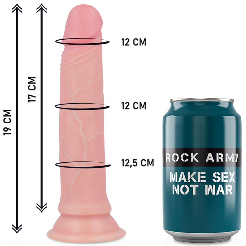 ROCKARMY - IMBRACATURA + DILDO IN SILICONE LIQUIDO PREMIUM AVENGER 19 CM -O- 3,98 CM
