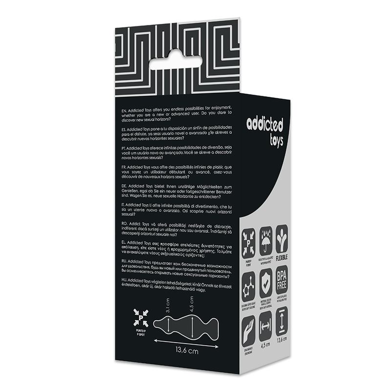 Plug anale nero 13,6×4,5 cm – ADDICTED TOYS