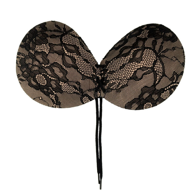 BYE-BRA - REGGISENO ADESIVO INTRECCIATO E RICAMO COPPA E