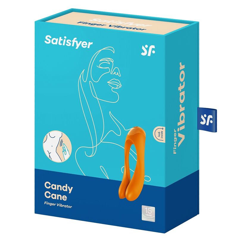 SATISFYER - VIBRATORE DA DITO A FORMA DI CANDY CANE NERO