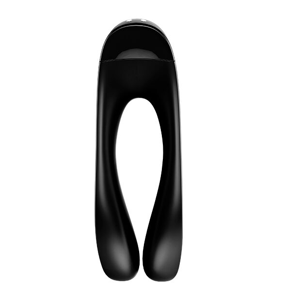 SATISFYER - VIBRATORE DA DITO A FORMA DI CANDY CANE NERO