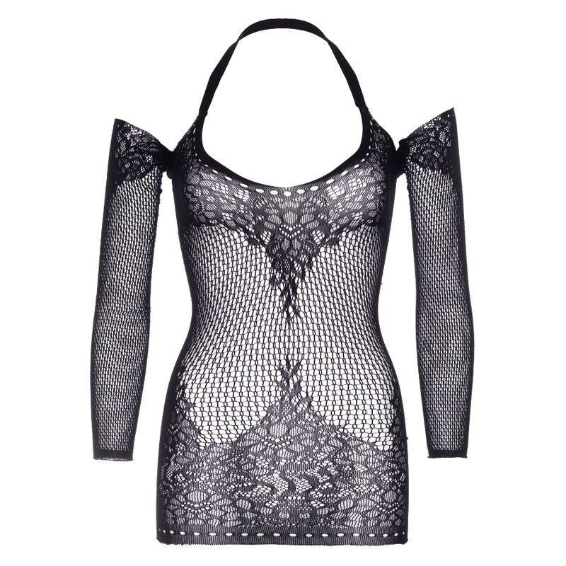 LEG AVENUE - ABITO CORTO IN PIZZO CON SCOLLO A V E SCOLLO A V TAGLIA UNICA