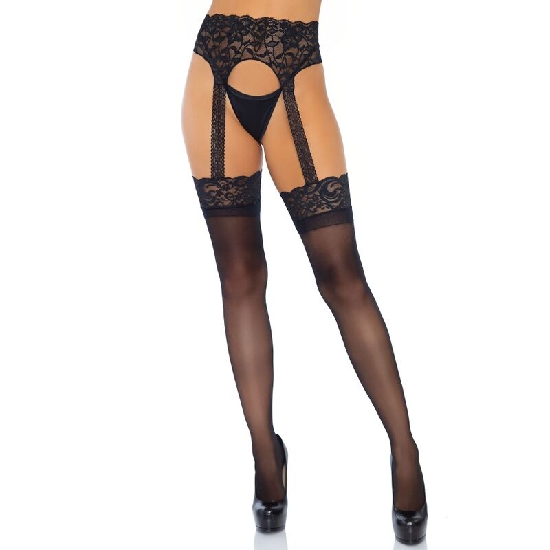 LEG AVENUE - CALZA OPACA CON CINTURINO TAGLIA UNICA
