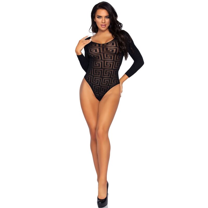LEG AVENUE - BODY CON BOTTONI A MOSAICO TAGLIA UNICA