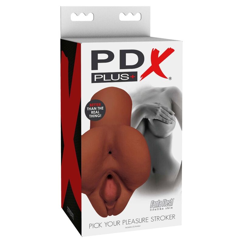 PDX PLUS - SCEGLI IL TUO PIACERE DOPPIO MASTURBATORE MARRONE