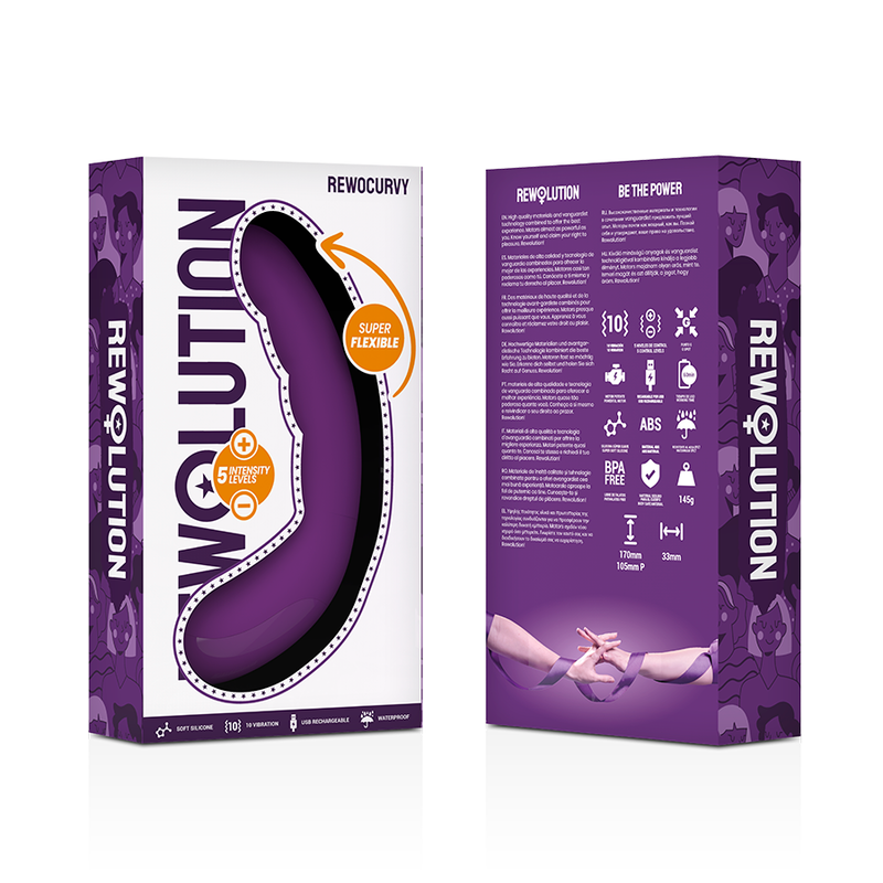Vibratore flessibile per punto G RewoCurvy | 17,0 cm x 3,3 cm | REWOLUTION