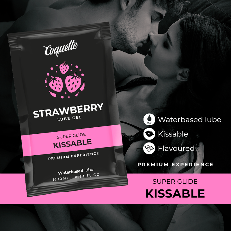 COQUETTE CHIC DESIRE - LUBRIFICANTE BACIABILE A BASE D'ACQUA ALLA FRAGOLA POCKET 10 ML