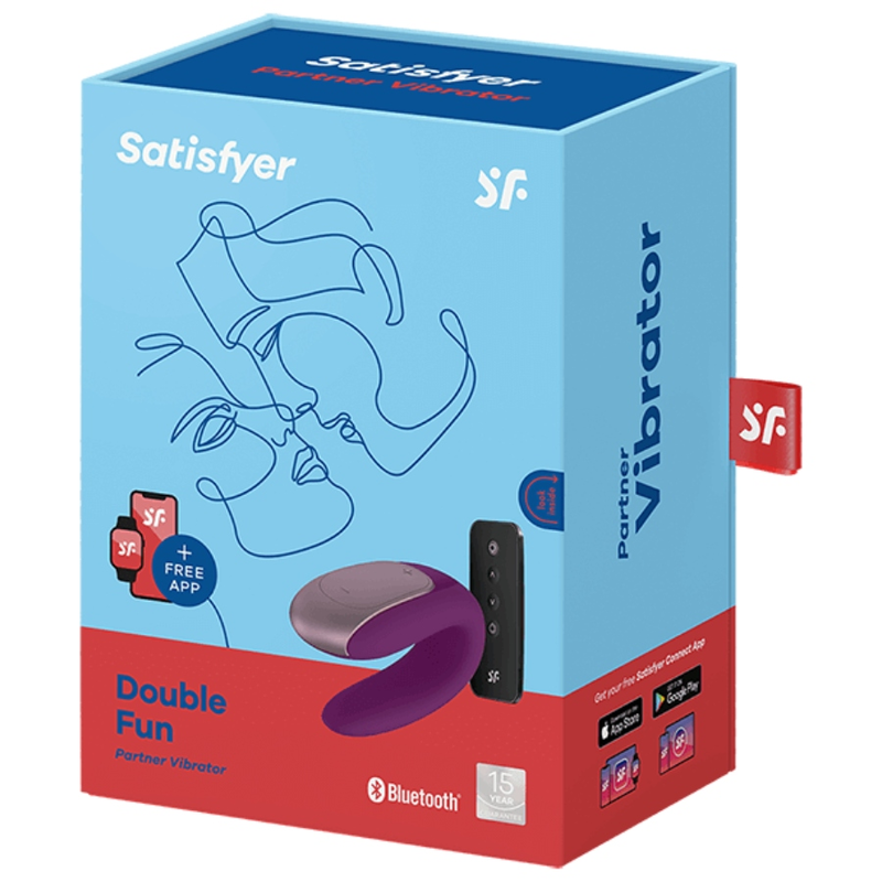 Vibratore per coppie Double Fun controllato da app | Viola - Satisfyer