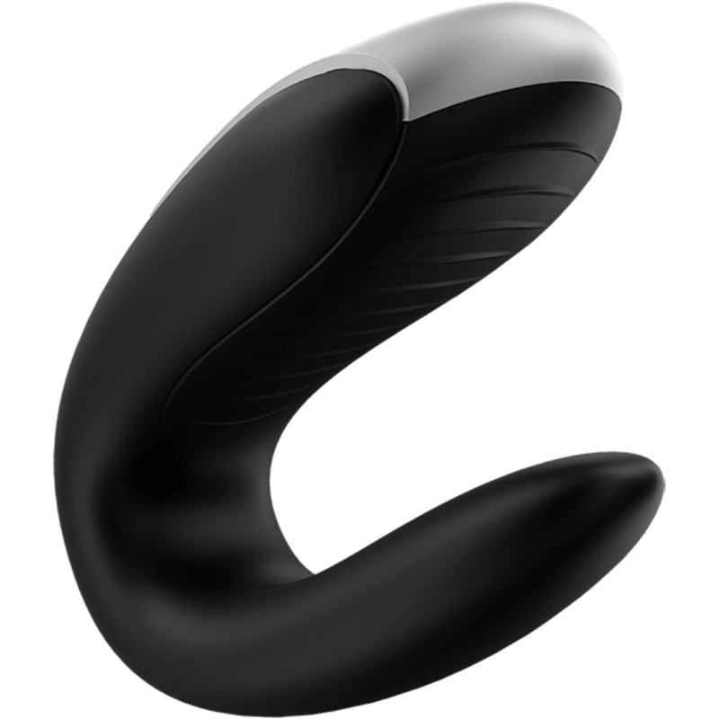 Double Fun - Vibratore per coppie con telecomando e app, nero - SATISFYER