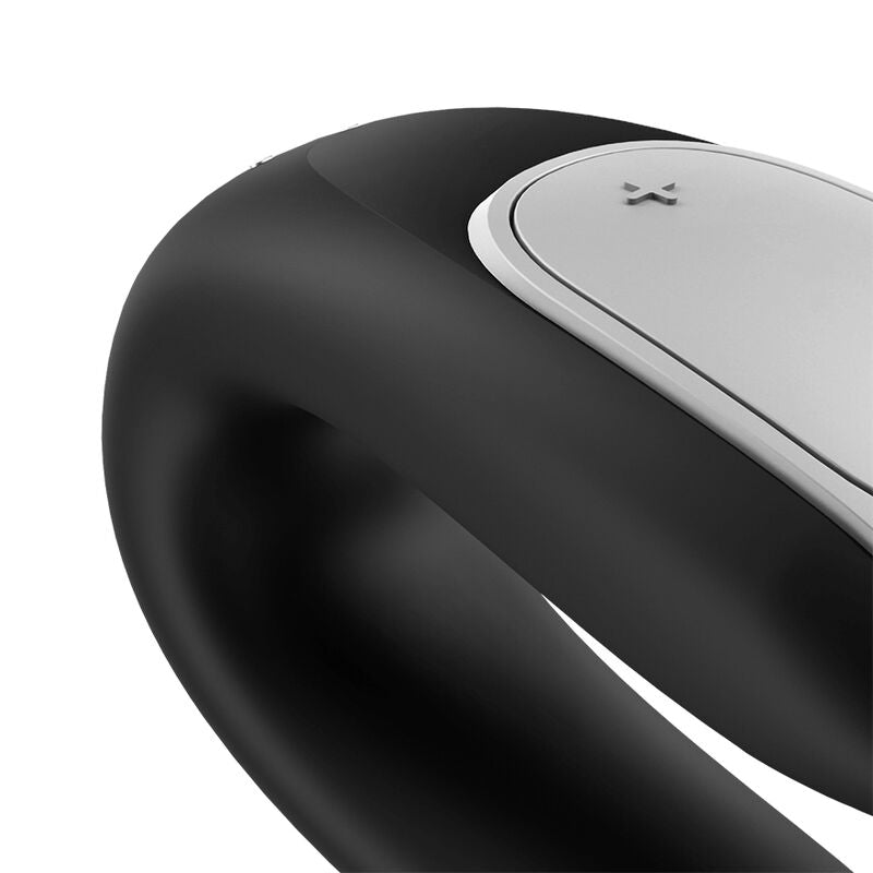 Double Fun - Vibratore per coppie con telecomando e app, nero - SATISFYER