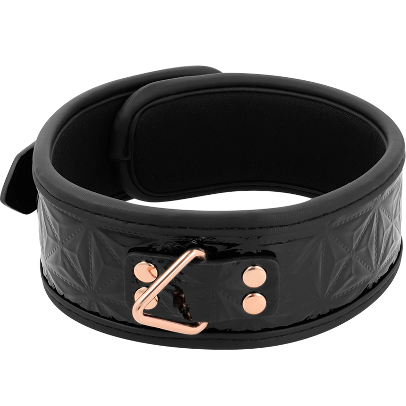BEGME - COLLARE IN PELLE VEGANA PREMIUM EDIZIONE NERA CON FODERA IN NEOPRENE