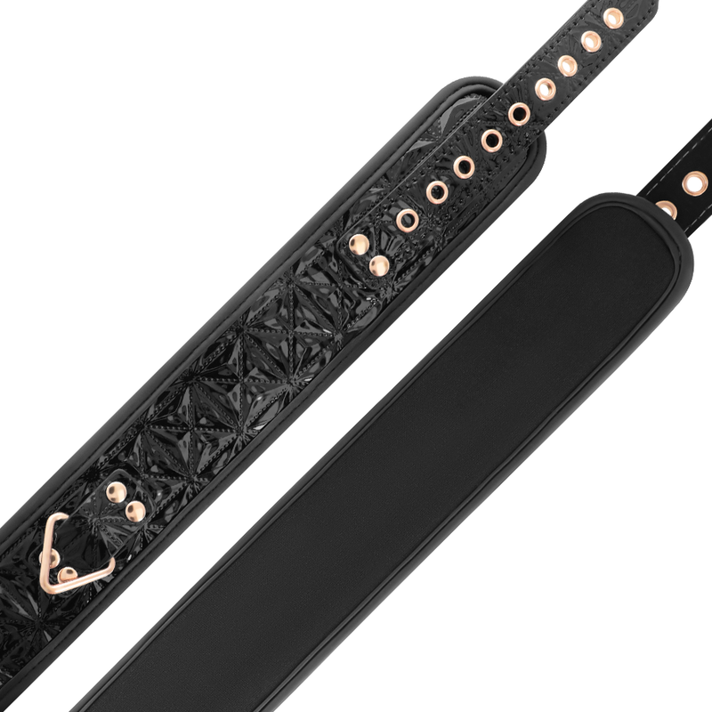 BEGME - COLLARE IN PELLE VEGANA PREMIUM EDIZIONE NERA CON FODERA IN NEOPRENE