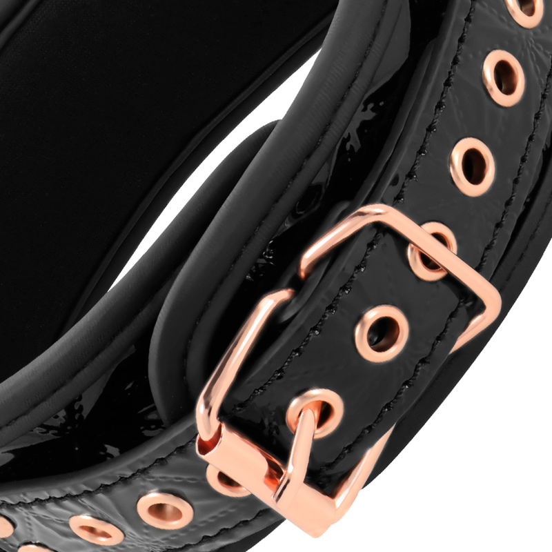 BEGME - COLLARE IN PELLE VEGANA PREMIUM EDIZIONE NERA CON FODERA IN NEOPRENE