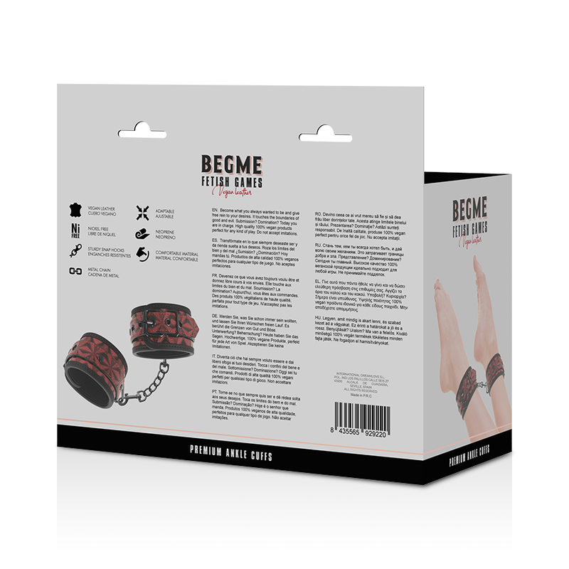 BEGME - RED EDITION POLSINI PREMIUM PER CAVIGLIA CON FODERA IN NEOPRENE