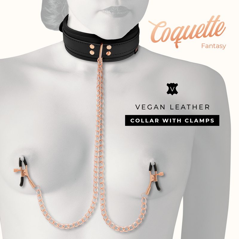 COQUETTE CHIC DESIRE - COLLANA CON MORSETTO PER SUCCHIETTO FANTASIA CON FODERA IN NEOPRENE
