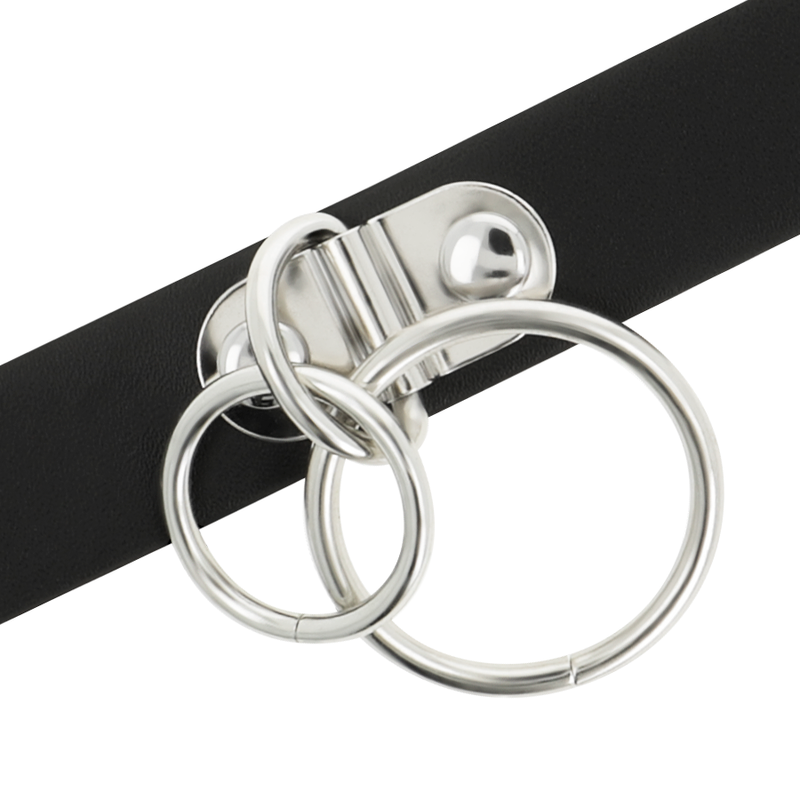 COQUETTE CHIC DESIRE - COLLANA IN PELLE VEGANA CON DOPPIO ANELLO