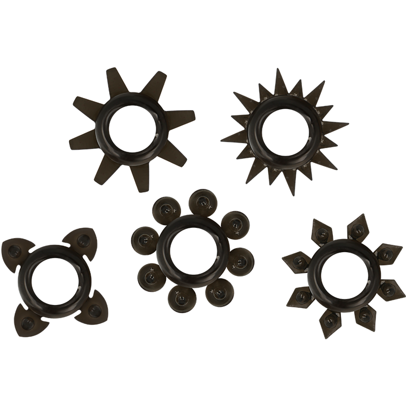 OHMAMA - SET DI 5 ANELLI IN SILICONE PER TESTICOLI E PENE