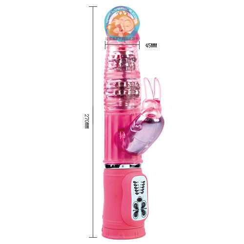 VIBRATORE BUNNY ROSA 27 CM X 4,5 CM