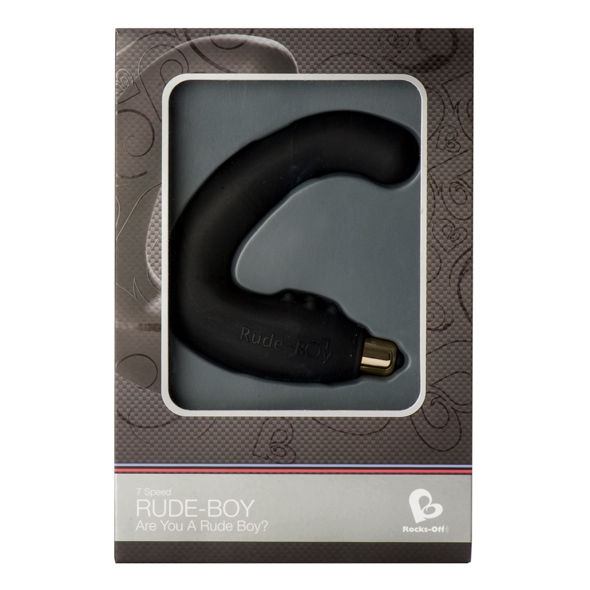ROCKS-OFF - MASSAGGIATORE PER PUNTO G MASCHIO RUDE-BOY 7 V NERO 