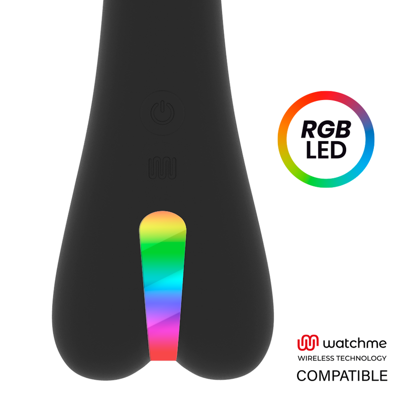 Vibratore Ryan Nero | Compatibile con Watchme | 22,0 cm x 5,0 cm | BRILLY GLAM
