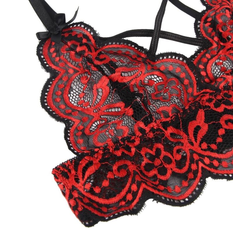 SUBBLIME - SET DUE PEZZI TOP IN PIZZO E SLIP L/XL