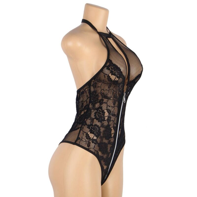 SUBBLIME - TEDDY FLOREALE IN PIZZO CON CERNIERA L/XL