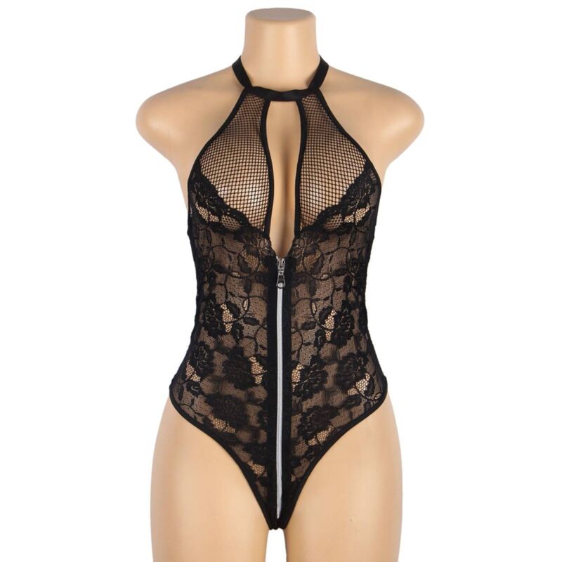 SUBBLIME - TEDDY FLOREALE IN PIZZO CON CERNIERA L/XL