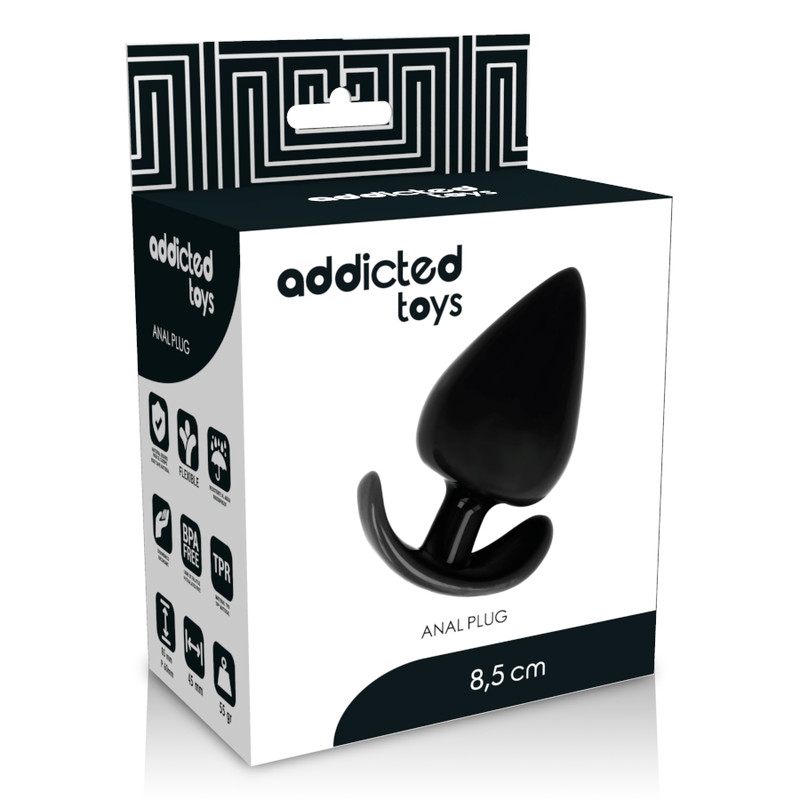 Plug anale nero 8,5 cm x 4,5 cm