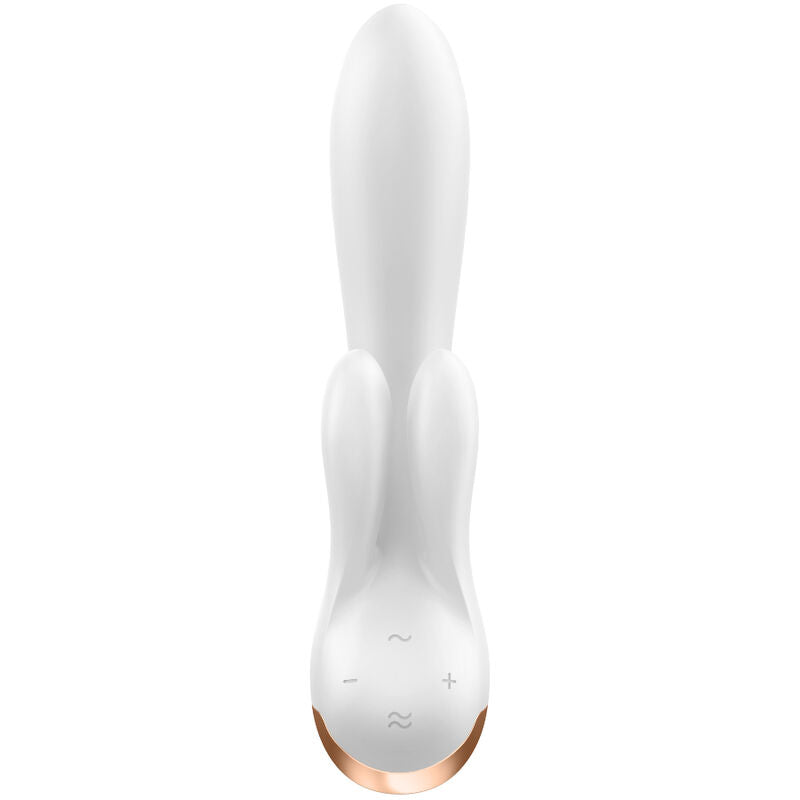 SATISFYER - VIBRATORE DOPPIO FLESSIBILE APP NERO
