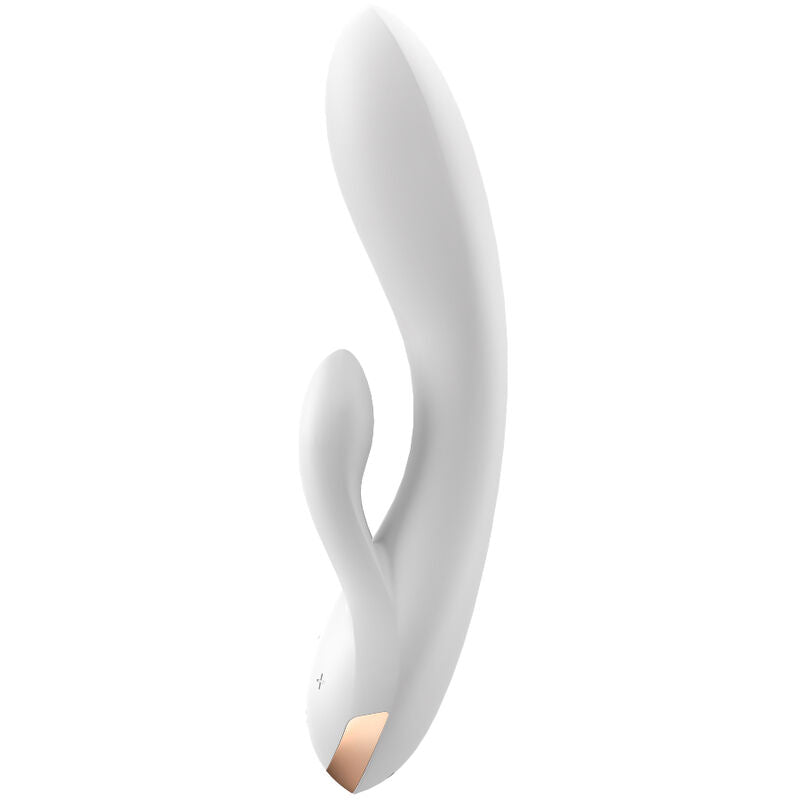 SATISFYER - VIBRATORE DOPPIO FLESSIBILE APP NERO