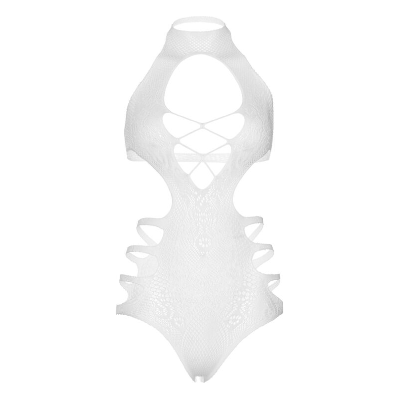 LEG AVENUE - BODY CON SPALLINE E TAGLIO TAGLIA UNICA - BIANCO