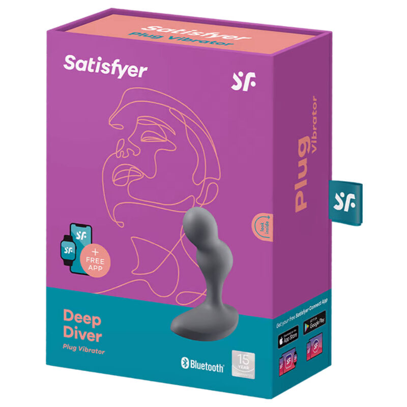 SATISFYER - APP PER TAPPETINO VIBRANTE DEEP DIVER BLU