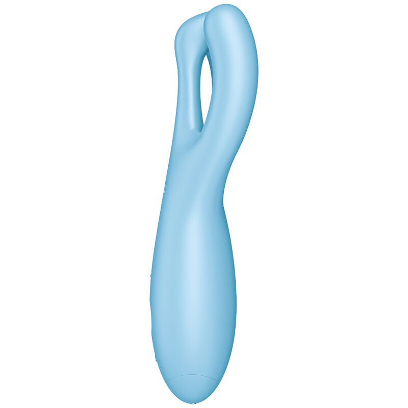 SATISFYER - APP VIBRATORE A TRE 4 BLU