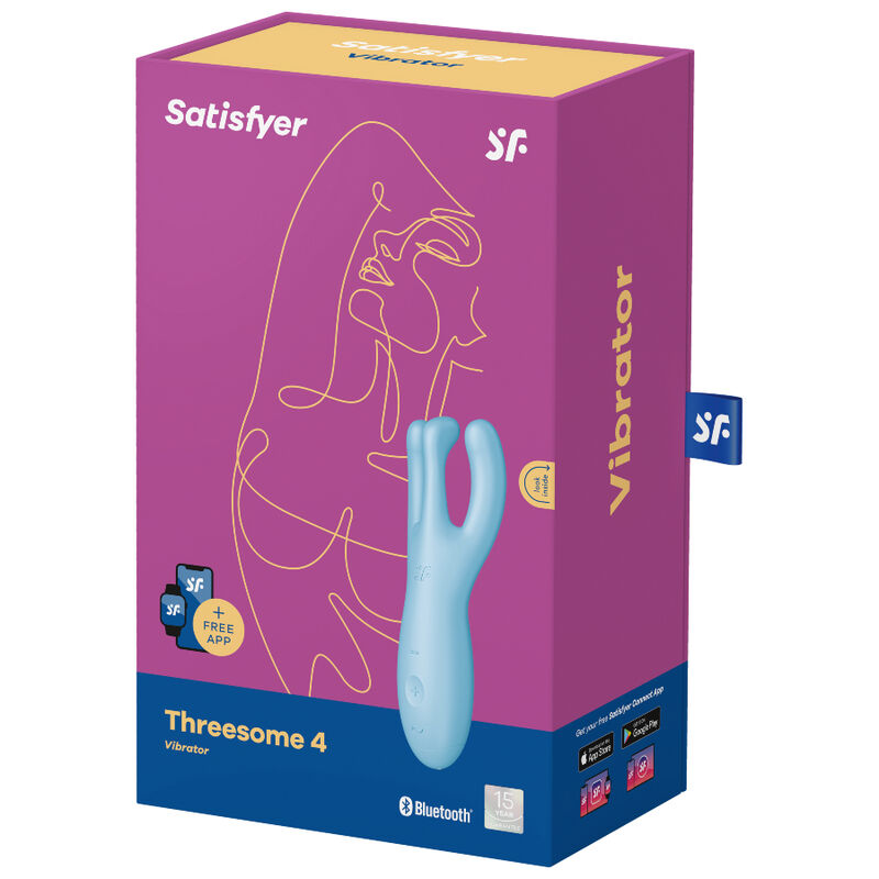 SATISFYER - APP VIBRATORE A TRE 4 BLU