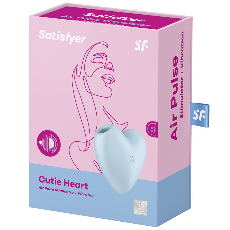 SATISFYER - CUTIE HEART AIR PULSE STIMOLATORE E VIBRATORE ROSA