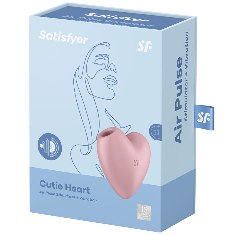 SATISFYER - CUTIE HEART AIR PULSE STIMOLATORE E VIBRATORE ROSA