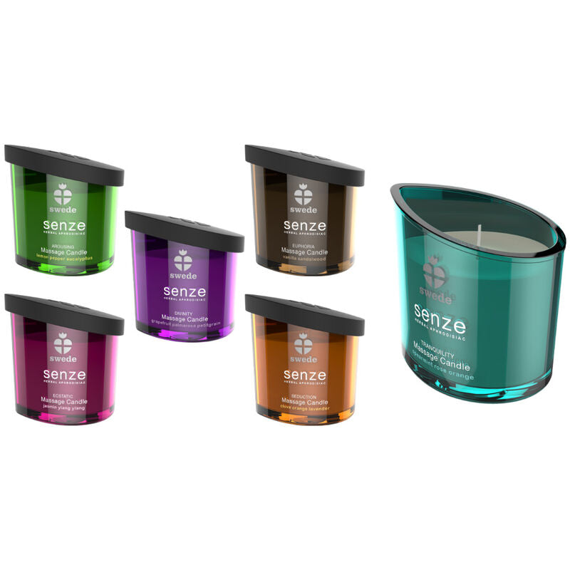 SWEDE - SENZE TRANQUILITY CANDELA DA MASSAGGIO - MENTA VERDE, ROSA, ARANCIA