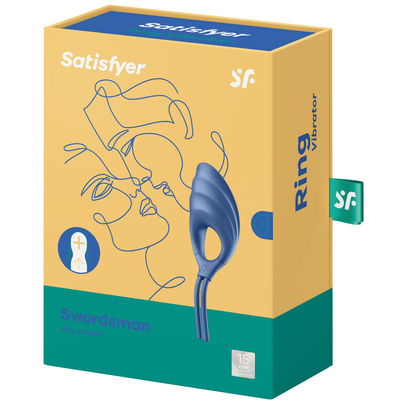 SATISFYER - SWORDSMAN ANELLO VIBRATORE BLU