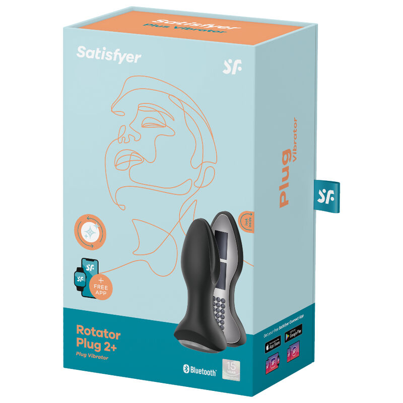 SATISFYER - ROTATOR PLUG 2+ VIBRANTE APP ROSSO