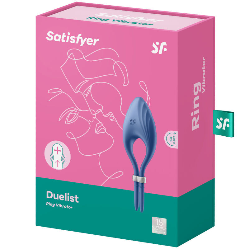 SATISFYER - VIBRATORE AD ANELLO DUELIST GRIGIO