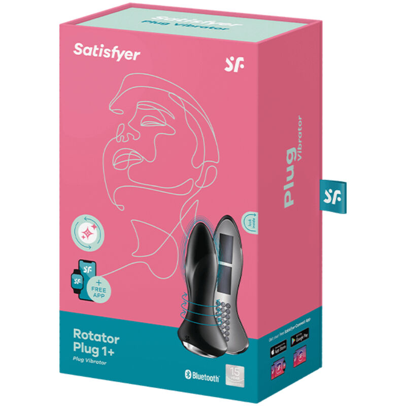 SATISFYER - ROTATOR PLUG 1+ VIBRANTE APP NERO