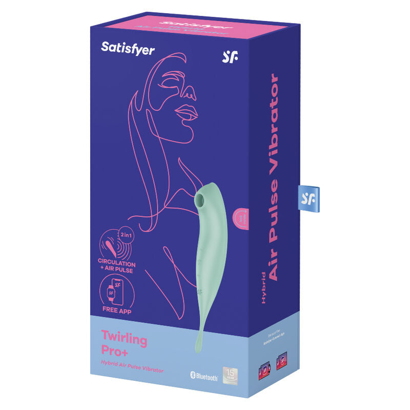 SATISFYER - TWIRLING PRO+ STIMOLATORE E VIBRATORE A IMPULSI D'ARIA APP VERDE